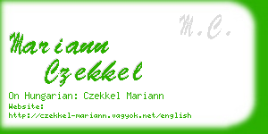 mariann czekkel business card